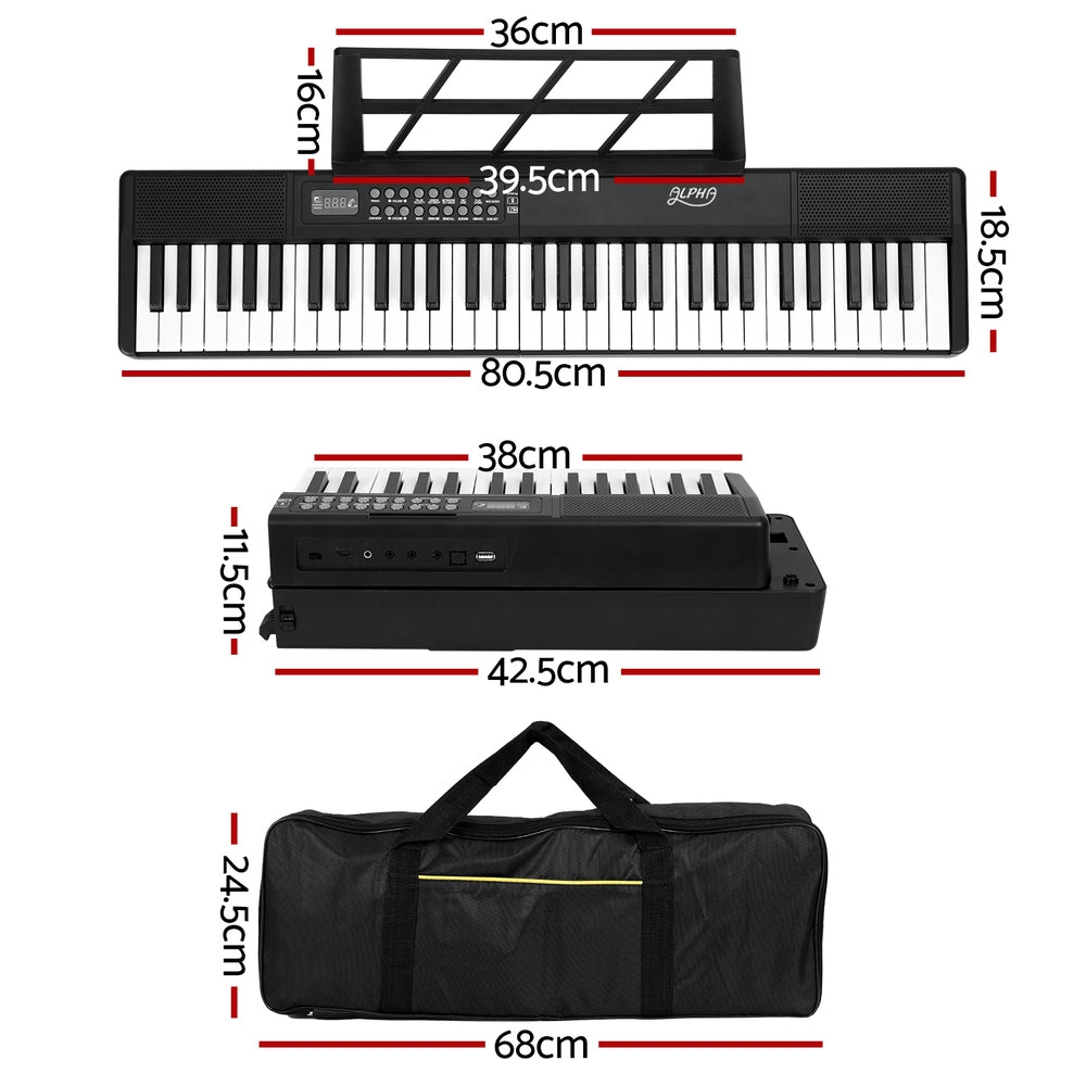 Marlook 61 Keys Foldable Electronic Piano Keyboard Digital Electric w/ Carry Bag