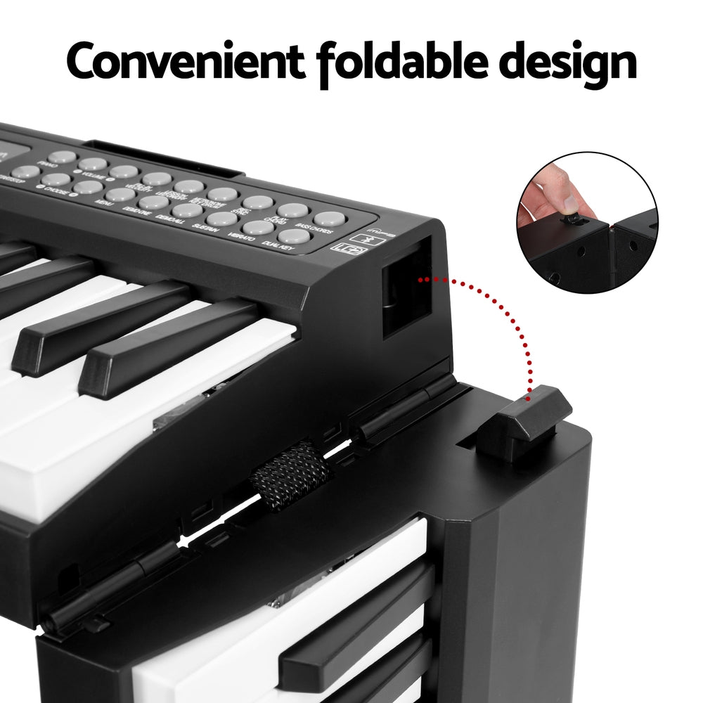 Marlook 61 Keys Foldable Electronic Piano Keyboard Digital Electric w/ Carry Bag
