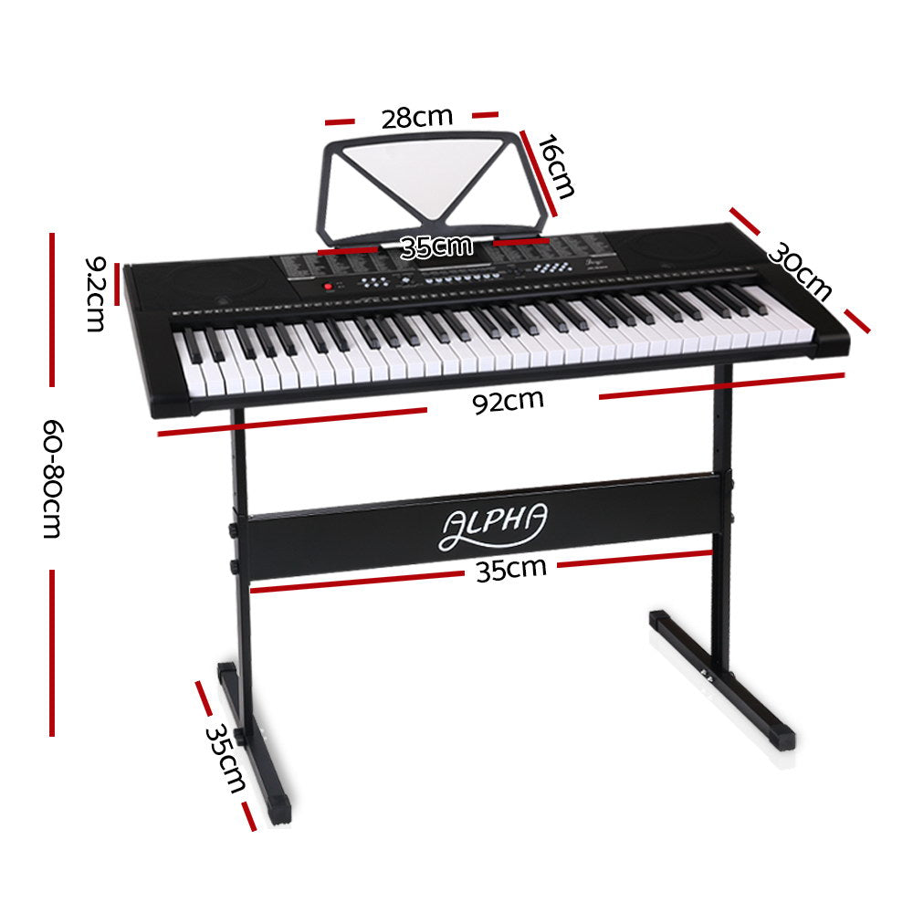Marlook 61 Keys Electronic Piano Keyboard Digital Electric w/ Stand Sound Speaker