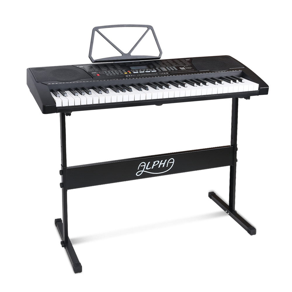 Marlook 61 Keys Electronic Piano Keyboard Digital Electric w/ Stand Lighted Black
