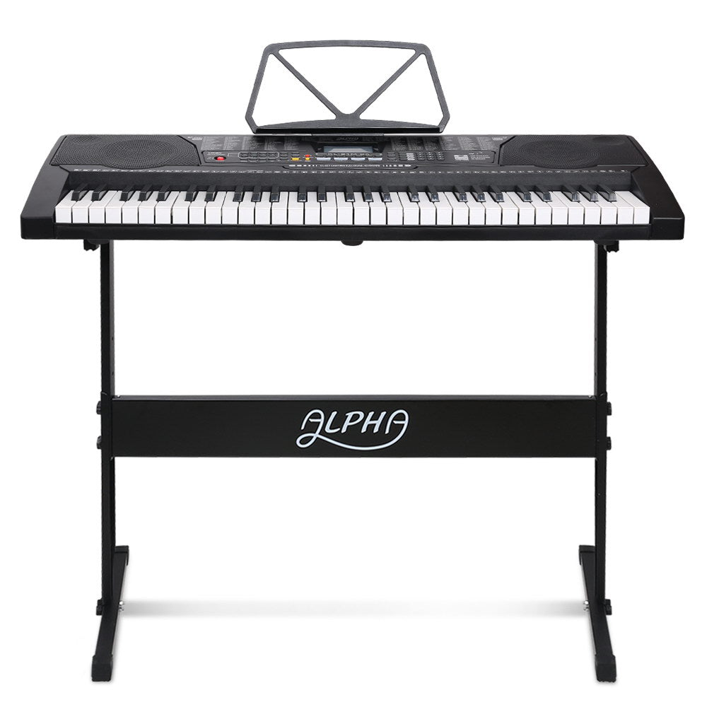 Marlook 61 Keys Electronic Piano Keyboard Digital Electric w/ Stand Lighted Black