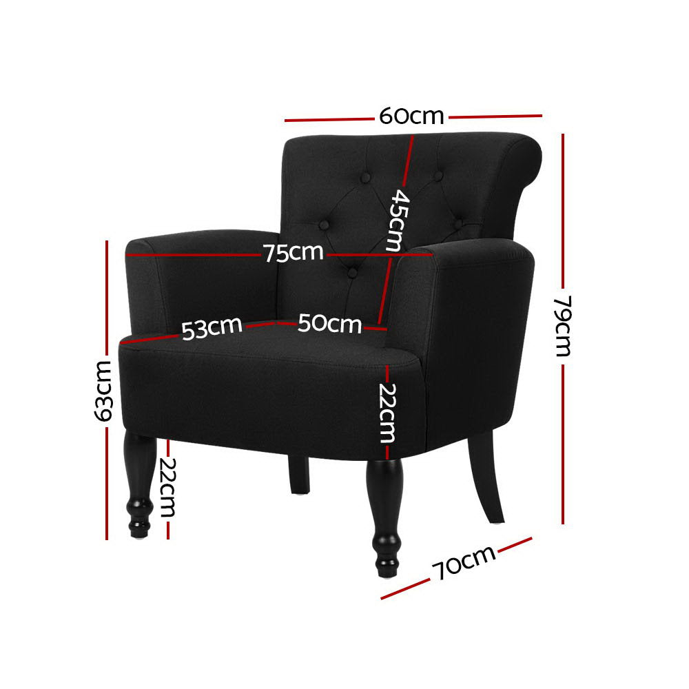Marlook Armchair Wingback Charcoal Lothair
