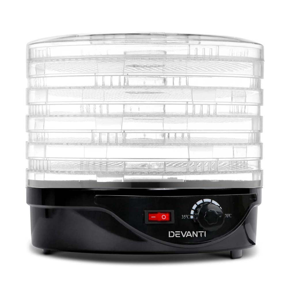 Marlook 5 Trays Food Dehydrator Fruit Dehydrators Pet Beef Jerky Dryer Black