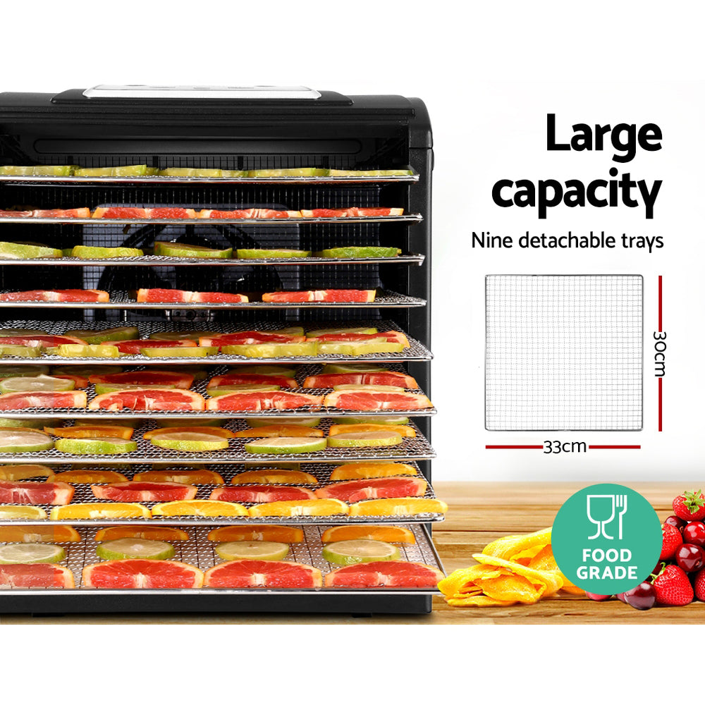Marlook 9 Trays Food Dehydrator Stainless Steel Tray