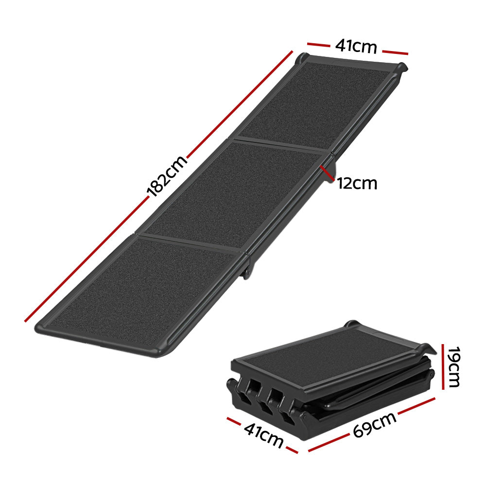 Marlook Dog Ramp Pet Stairs Steps Car Travel SUV Ladder Foldable Portable Adjustable