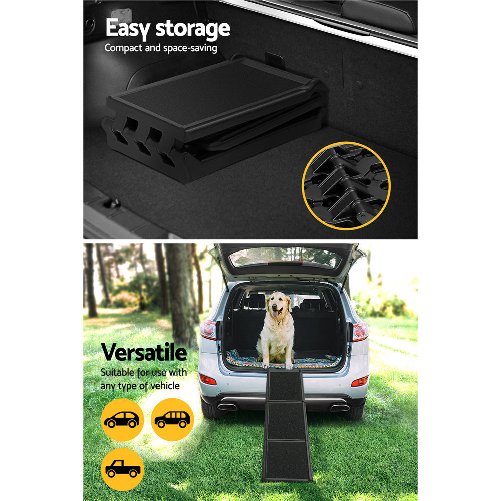 Marlook Dog Ramp Pet Stairs Steps Car Travel SUV Ladder Foldable Portable Adjustable