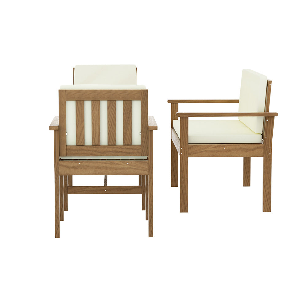 Marlook 4-Piece Outdoor Sofa Set Wooden Couch Lounge Setting