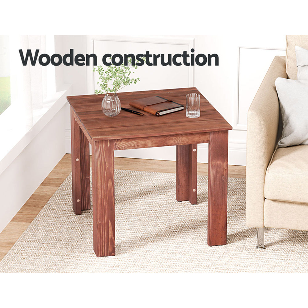 Marlook Coffee Side Table Wooden Desk Outdoor Furniture Camping Garden Brown