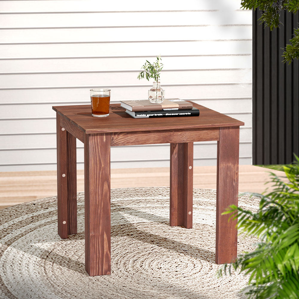 Marlook Coffee Side Table Wooden Desk Outdoor Furniture Camping Garden Brown