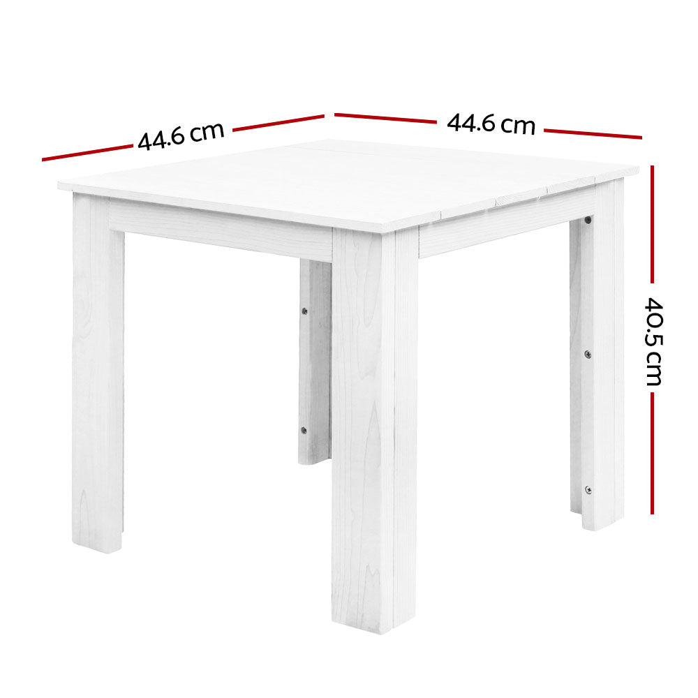 Marlook Coffee Side Table Wooden Desk Outdoor Furniture Camping Garden White