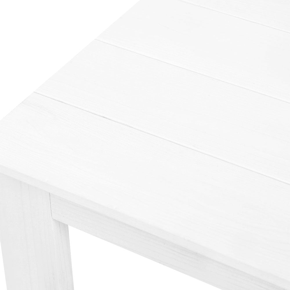 Marlook Coffee Side Table Wooden Desk Outdoor Furniture Camping Garden White