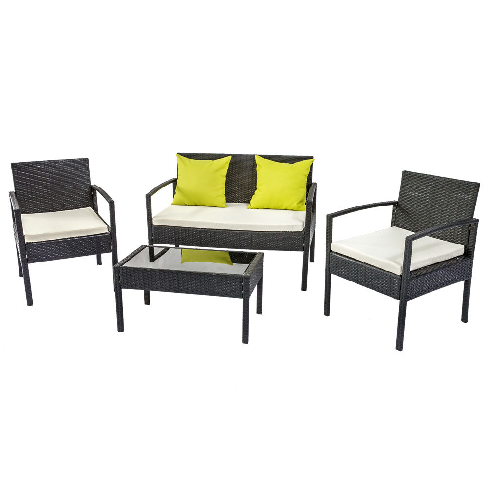 Marlook Outdoor Sofa Set Wicker Lounge Setting Table and Chairs Patio Furniture