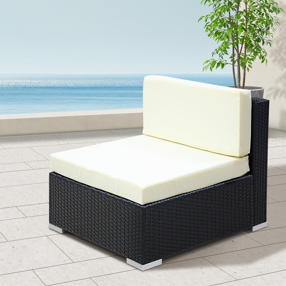 2PC Marlook Outdoor Furniture Sofa Set Wicker Rattan Garden Lounge Chair Setting