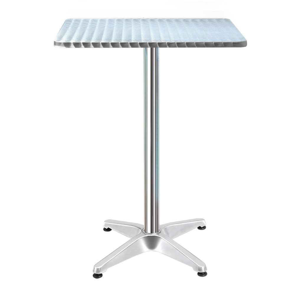 Marlook Outdoor Bar Table Adjustable Aluminium Square 70/110cm