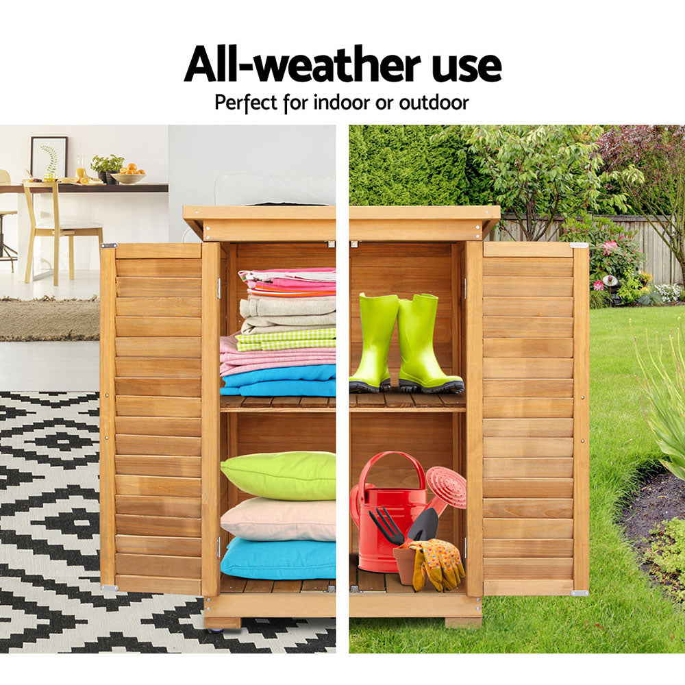 Marlook Portable Wooden Garden Storage Cabinet