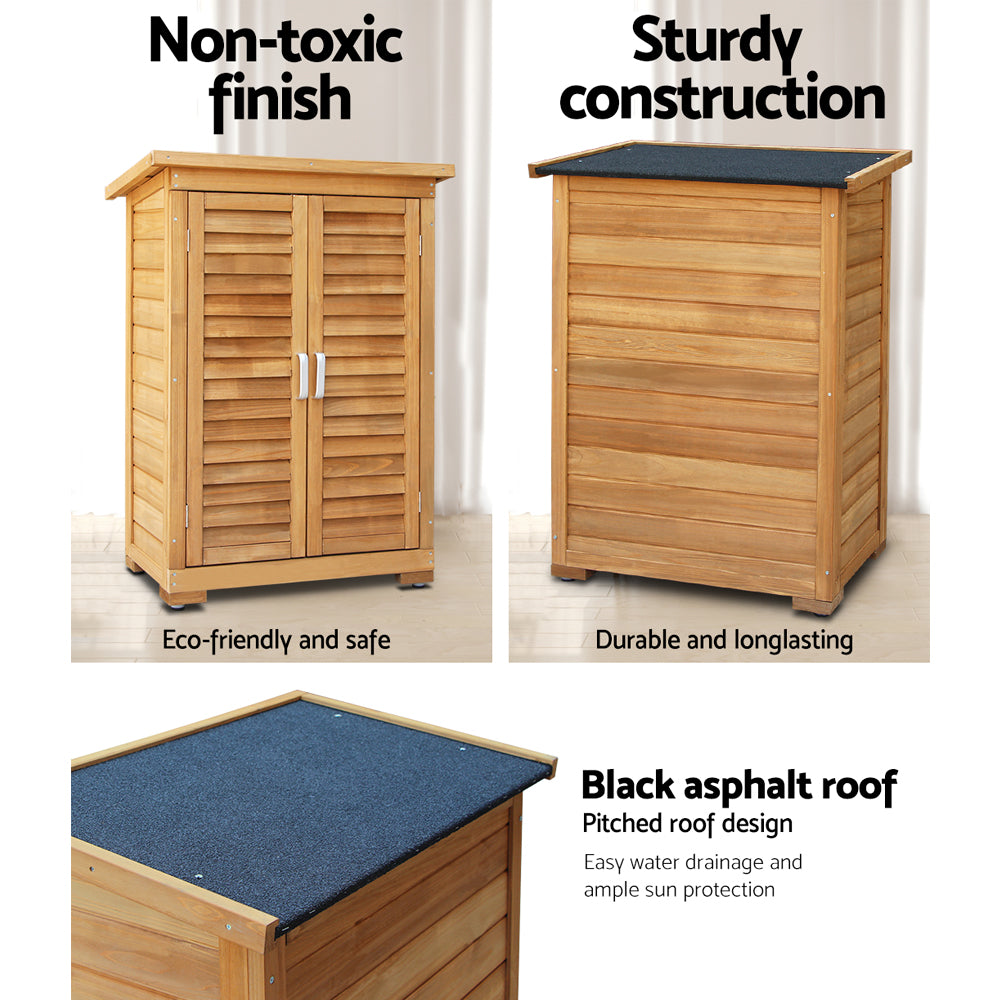 Marlook Portable Wooden Garden Storage Cabinet