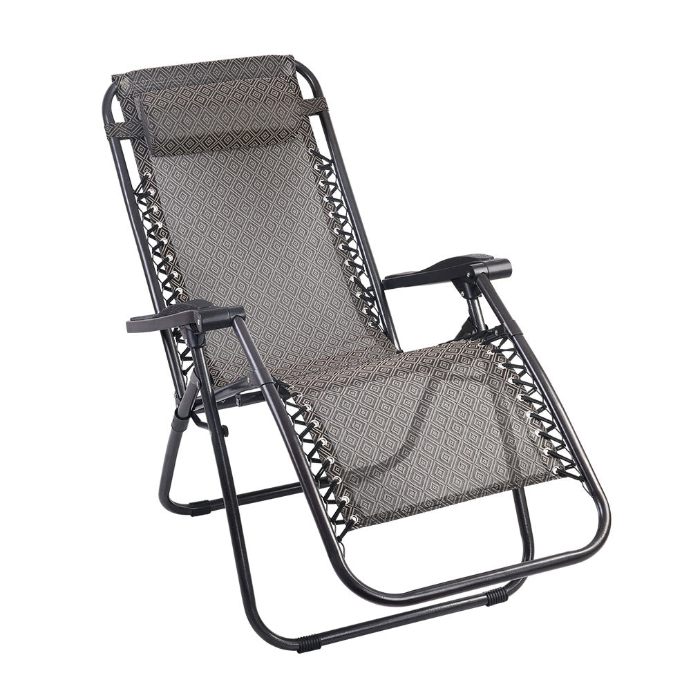 Marlook Zero Gravity Chair Folding Outdoor Recliner Adjustable Sun Lounge Camping Beige
