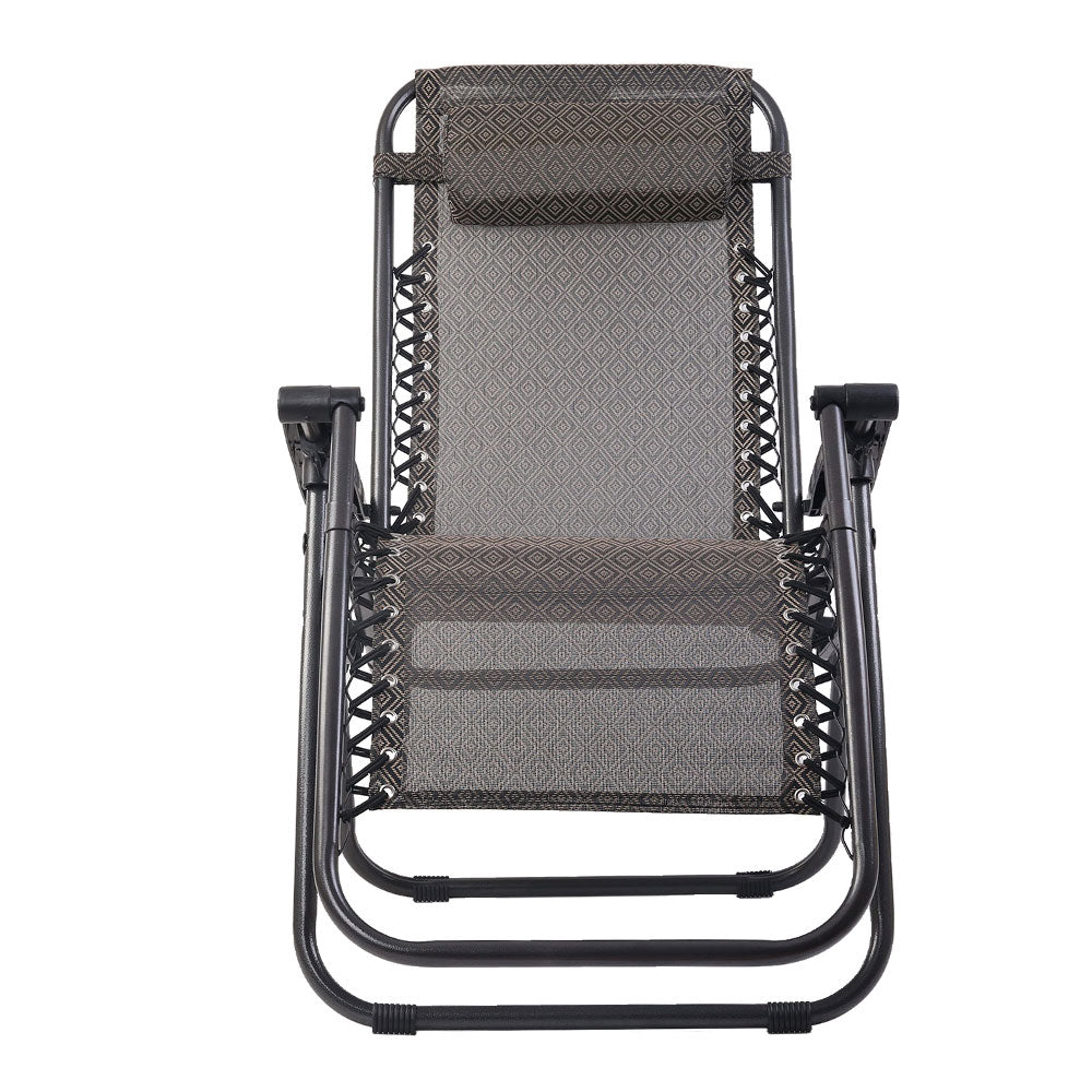 Marlook Zero Gravity Chair Folding Outdoor Recliner Adjustable Sun Lounge Camping Beige