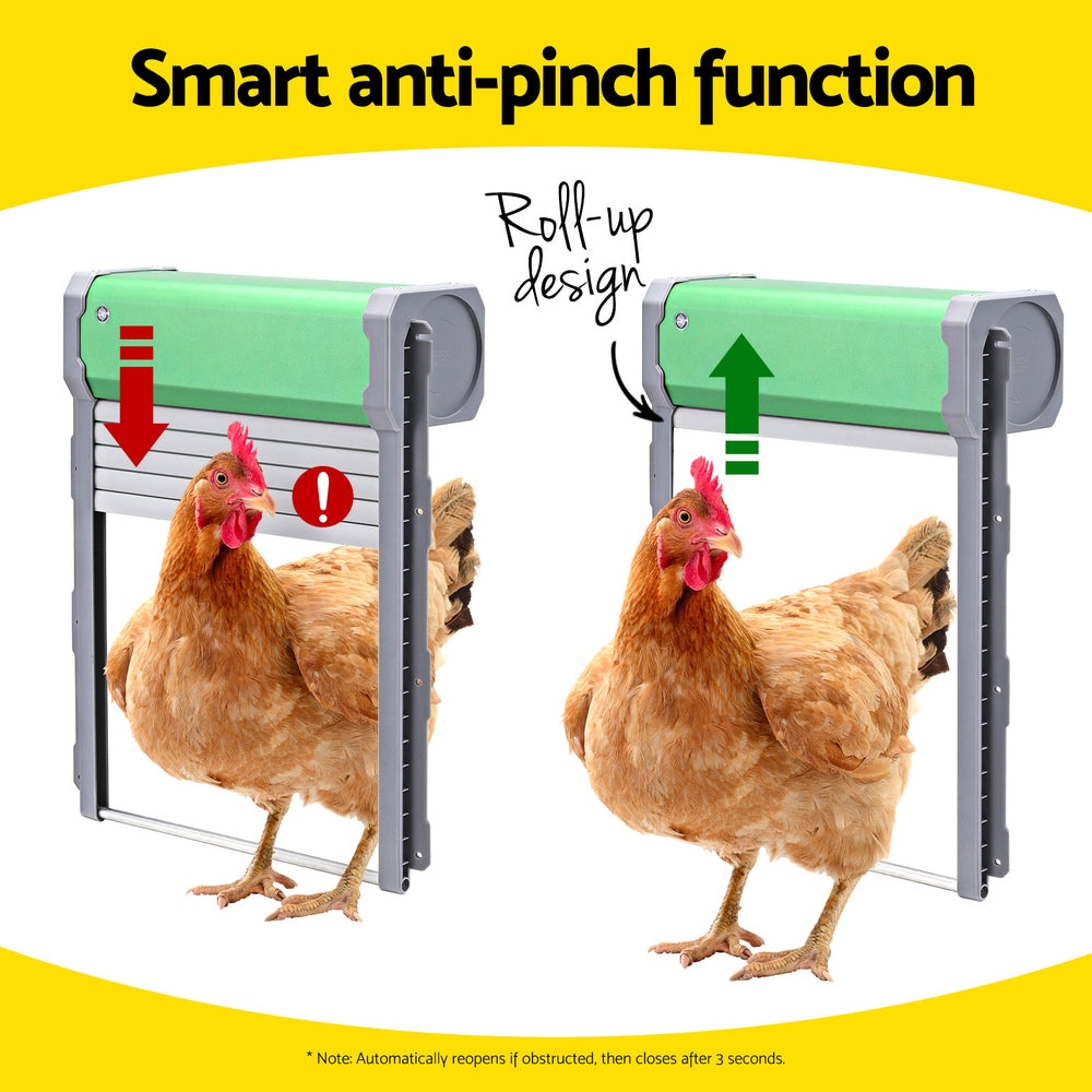 Marlook Automatic Chicken Coop Door Opener Cage Closer Timer Light Sensor