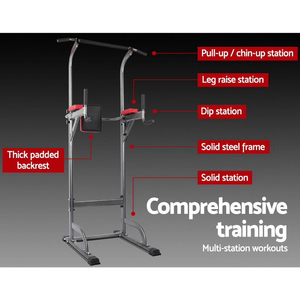 Marlook Weight Bench Chin Up Tower Bench Press Home Gym Wokout 200kg Capacity