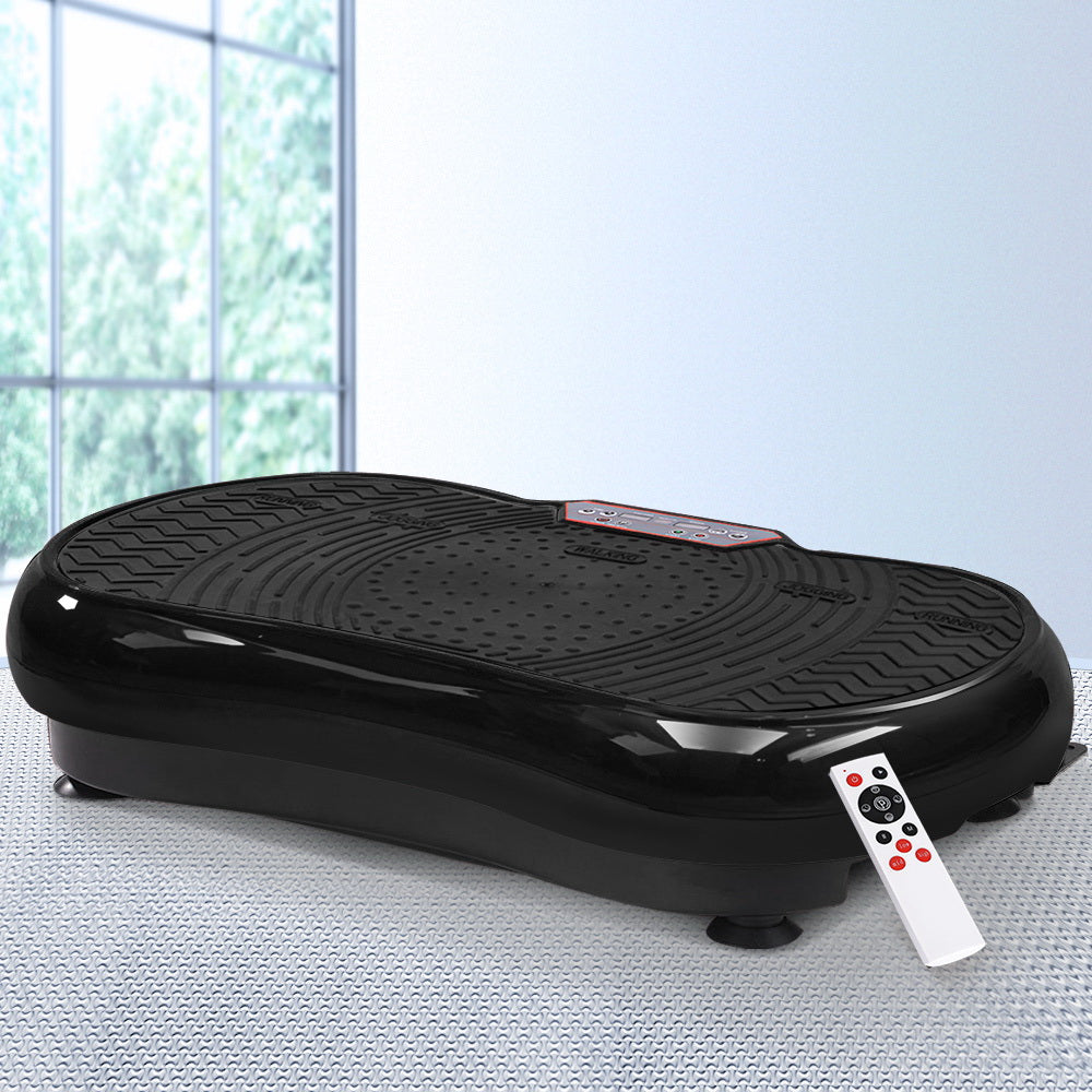 Marlook Vibration Machine Platform Vibrator Resistance Rope Home Fitness Black