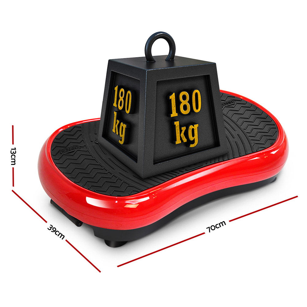 Marlook Vibration Machine Platform Vibrator Resistance Rope Home Fitness Red