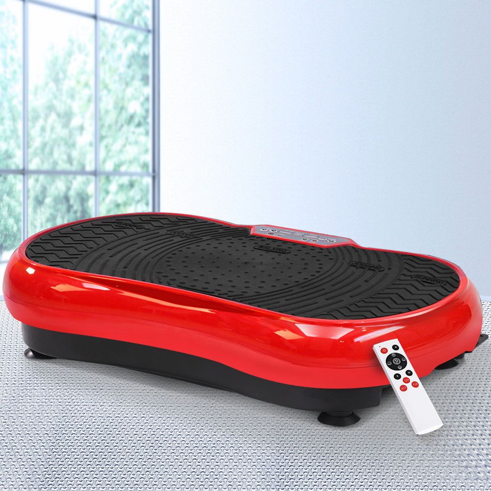 Marlook Vibration Machine Platform Vibrator Resistance Rope Home Fitness Red
