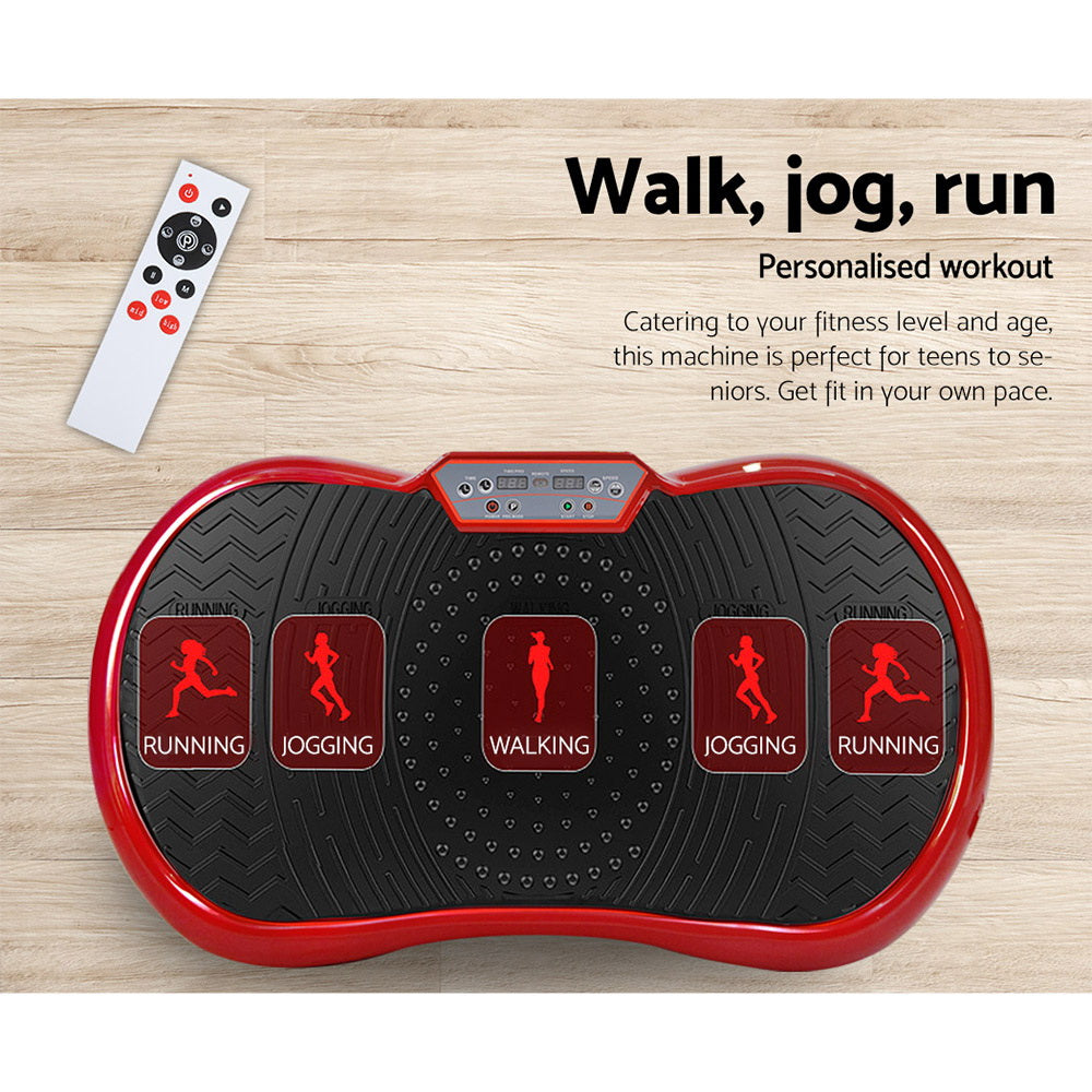 Marlook Vibration Machine Platform Resistance Rope Home Fitness Dark Red