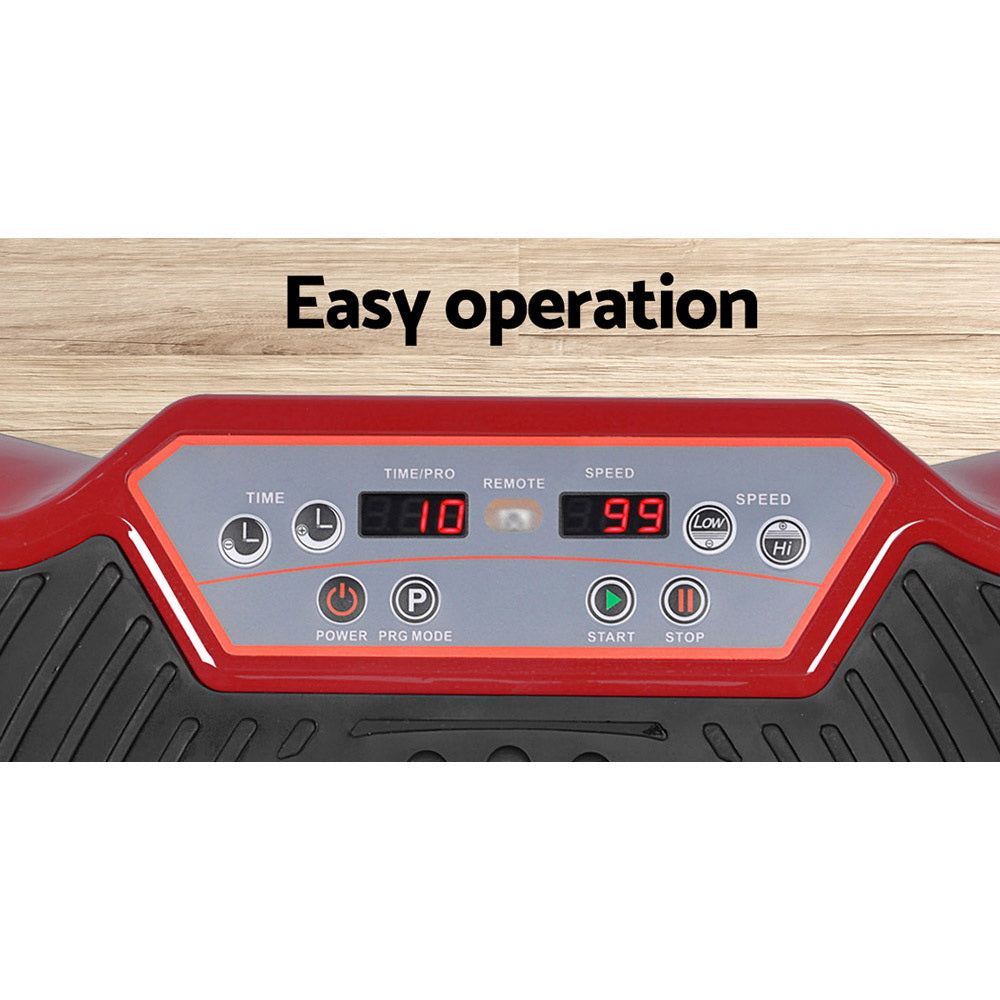 Marlook Vibration Machine Platform Resistance Rope Home Fitness Dark Red
