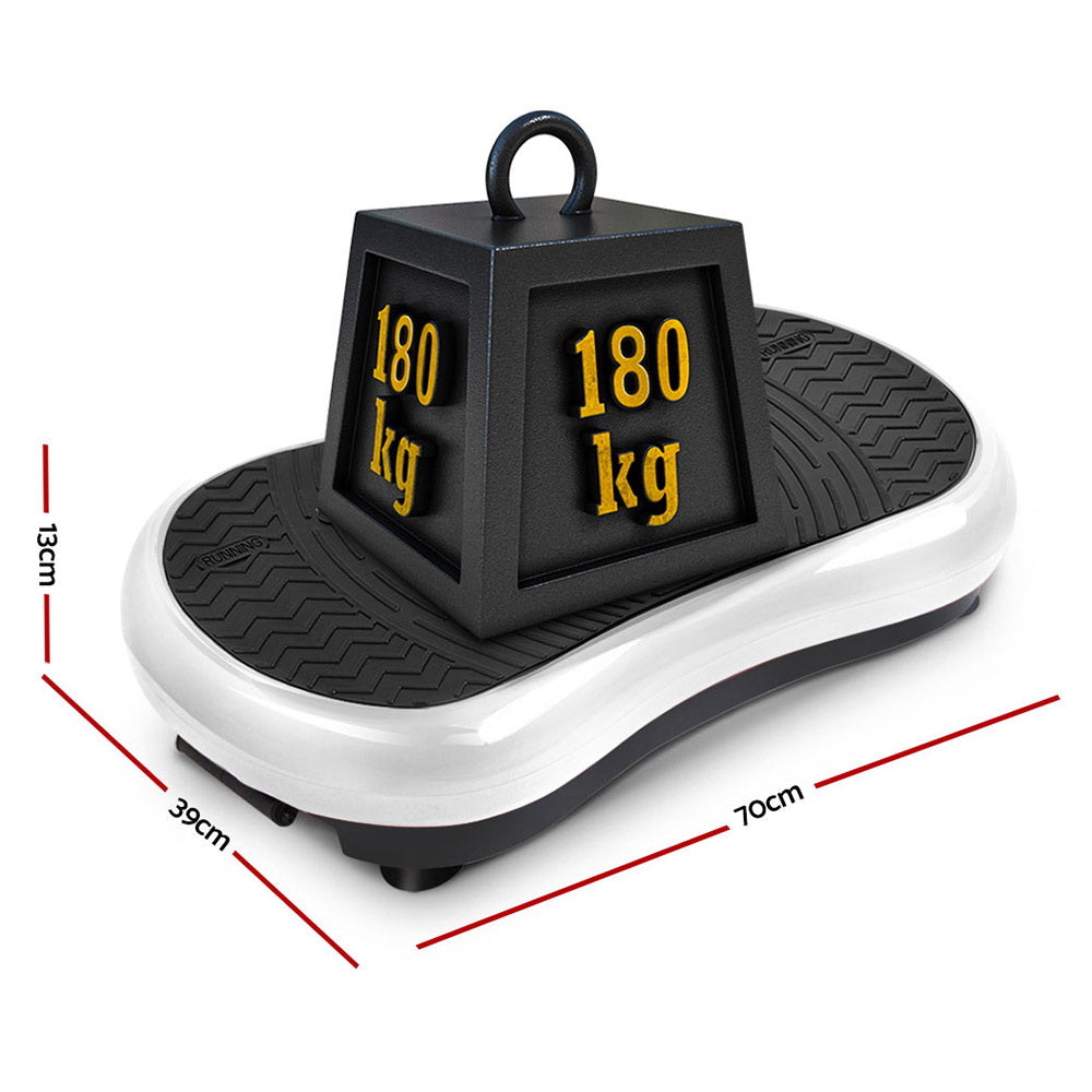 Marlook Vibration Machine Platform Vibrator Resistance Rope Home Fitness White