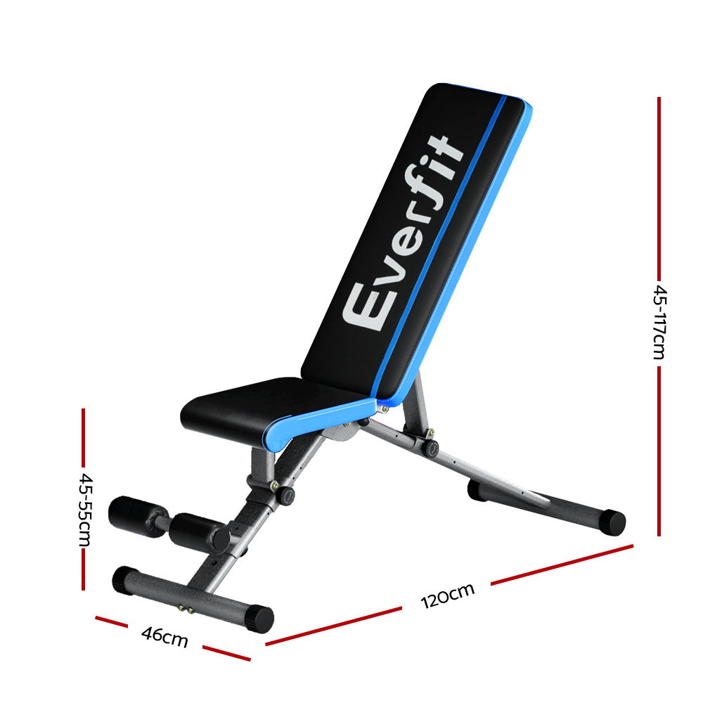 Marlook Weight Bench Adjustable FID Bench Press Home Gym 330kg Capacity