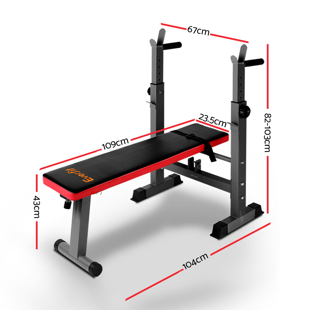 Marlook Weight Bench Squat Rack Bench Press Home Gym Equipment 200kg