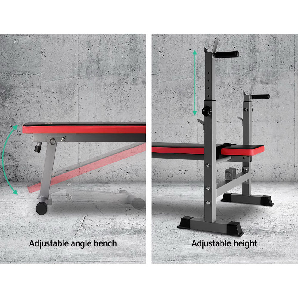 Marlook Weight Bench Squat Rack Bench Press Home Gym Equipment 200kg