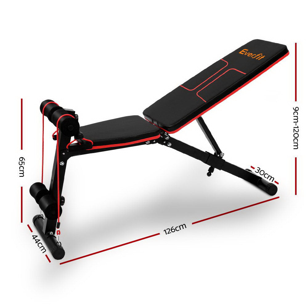 Marlook Weight Bench Adjustable FID Bench Press Home Gym 150kg Capacity