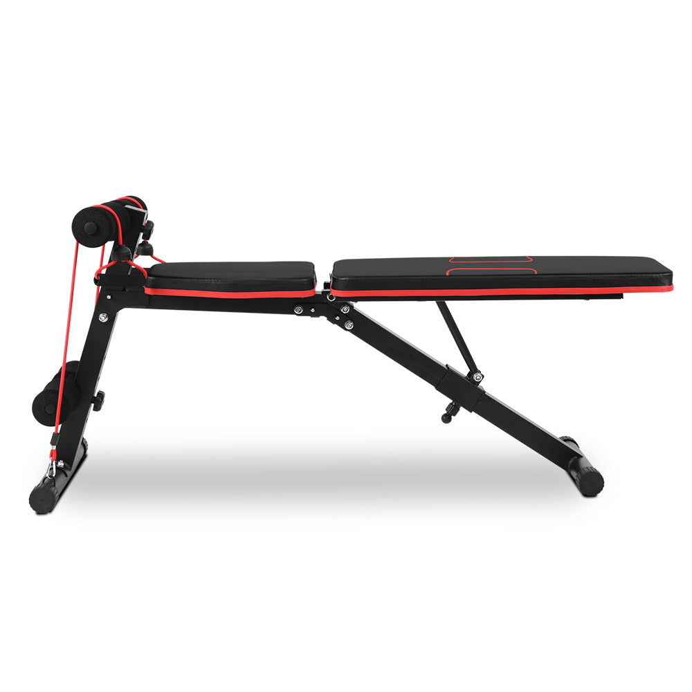 Marlook Weight Bench Adjustable FID Bench Press Home Gym 150kg Capacity