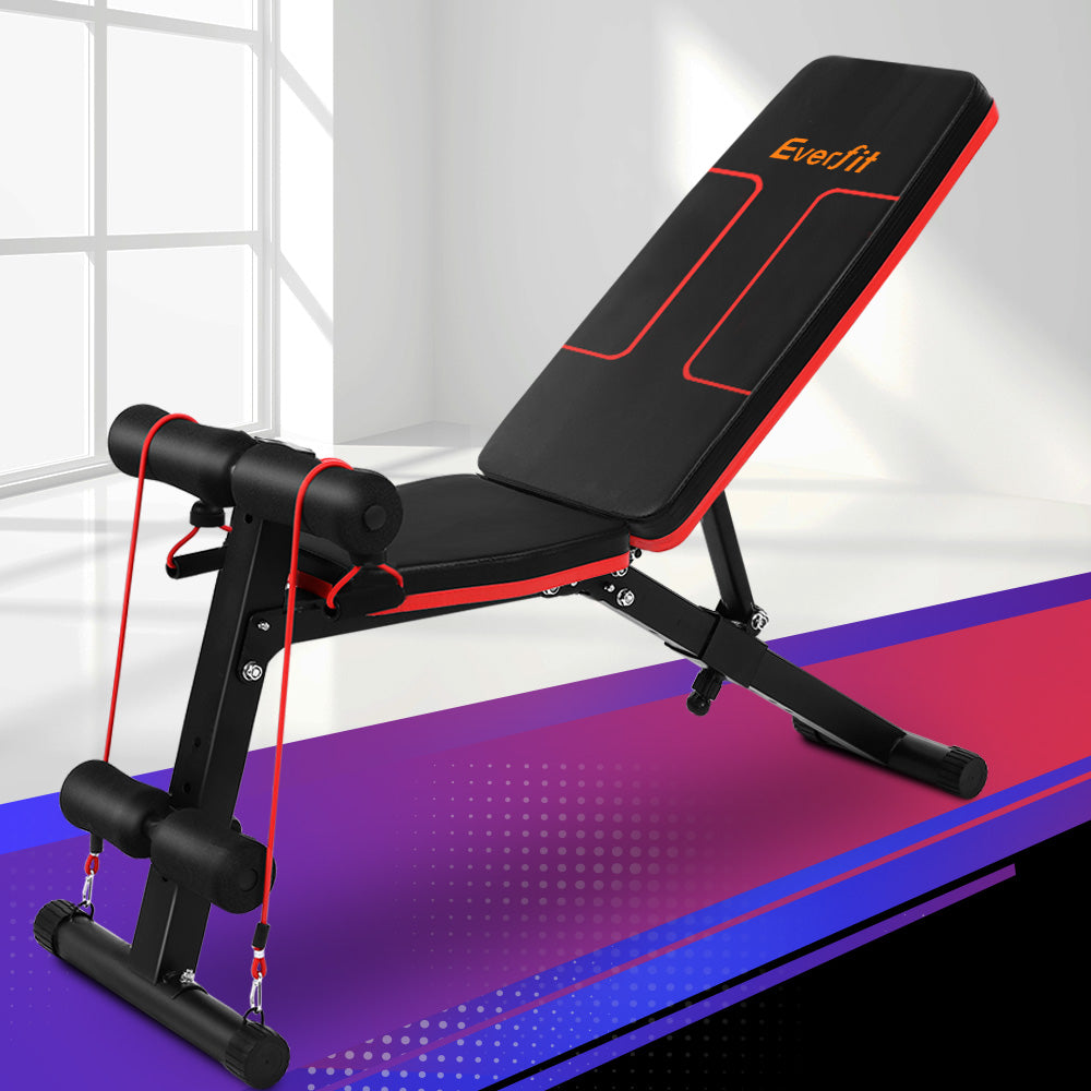 Marlook Weight Bench Adjustable FID Bench Press Home Gym 150kg Capacity