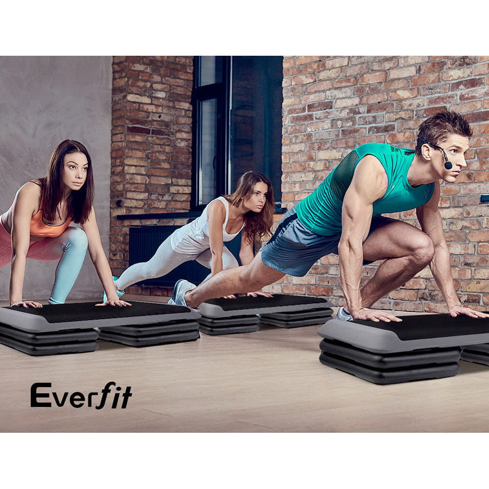 Marlook 2X Aerobic Step Riser Exercise Stepper Block Gym Home Fitness