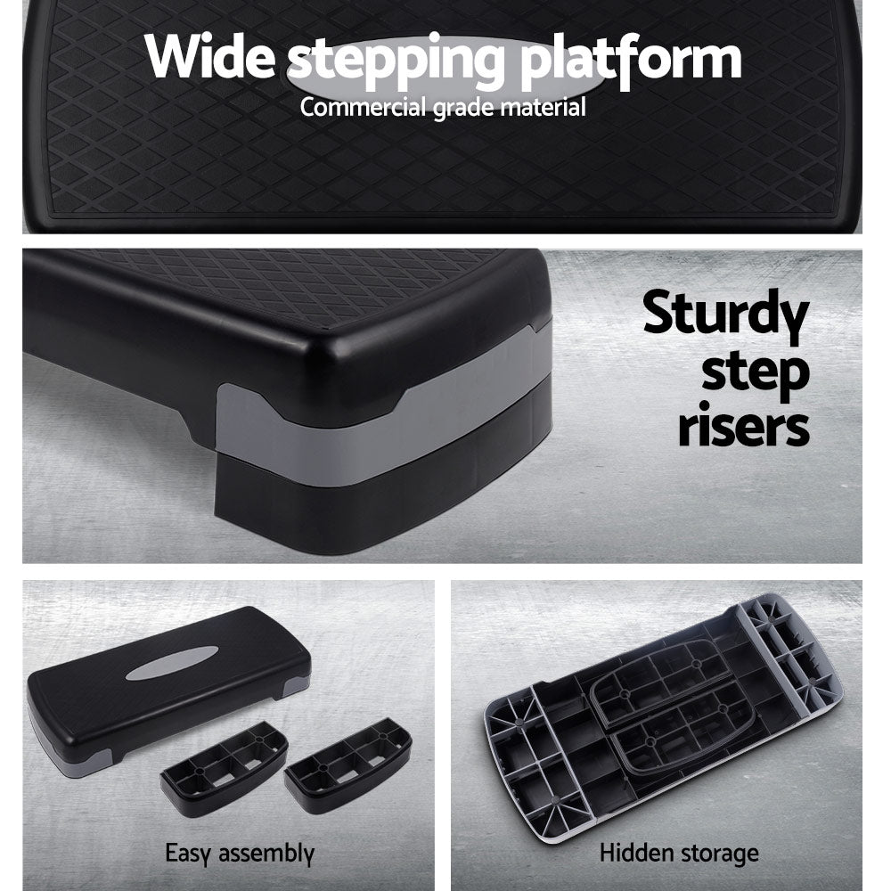 Marlook Aerobic Step Exercise Stepper Steps Home Gym Fitness Block Bench Riser