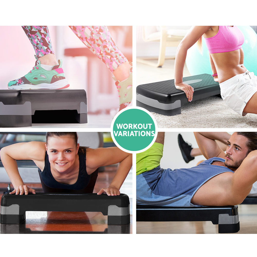 Marlook Aerobic Step Exercise Stepper Steps Home Gym Fitness Block Bench Riser