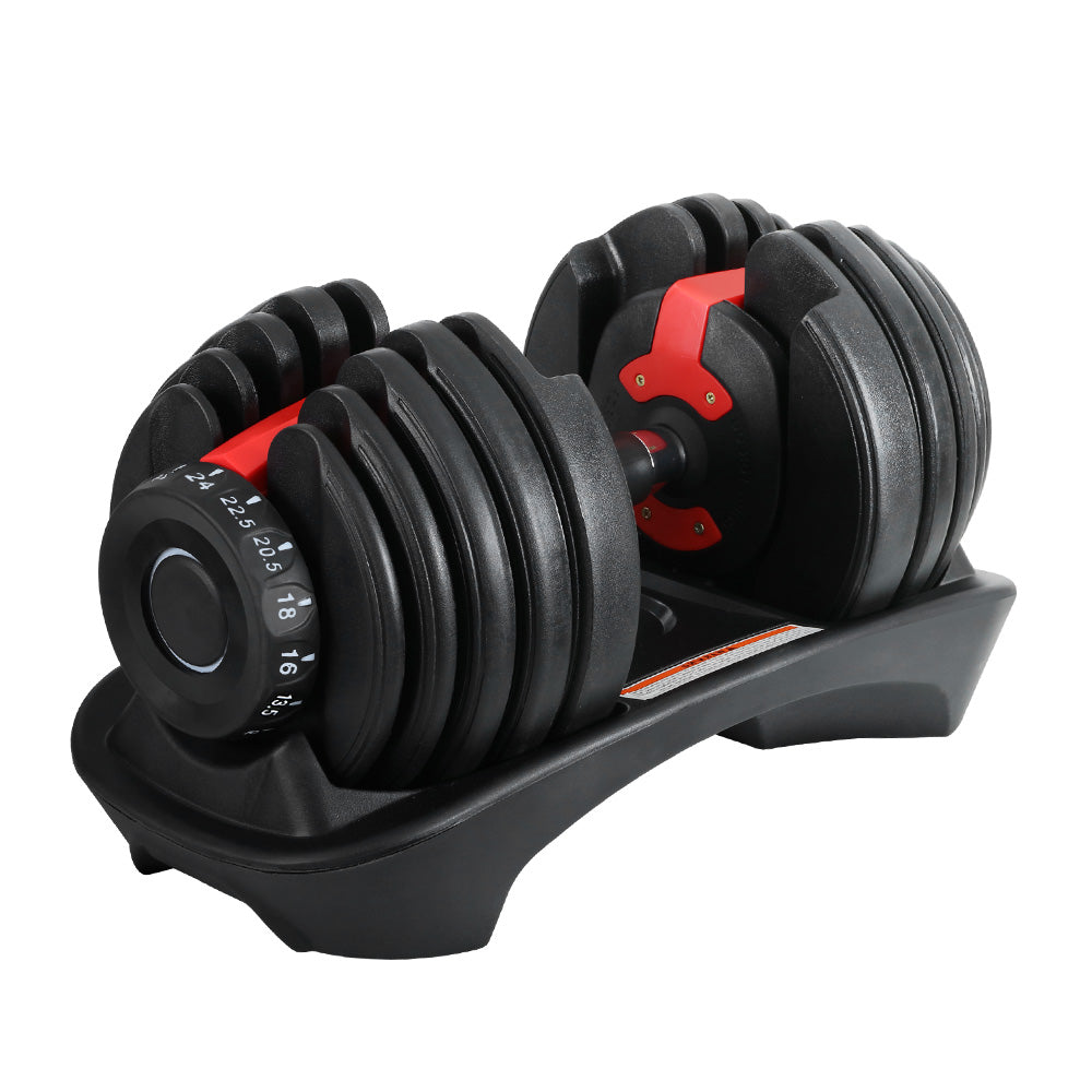 Marlook 24kg Dumbbells Adjustable Dumbbell Weight Plates Home Gym