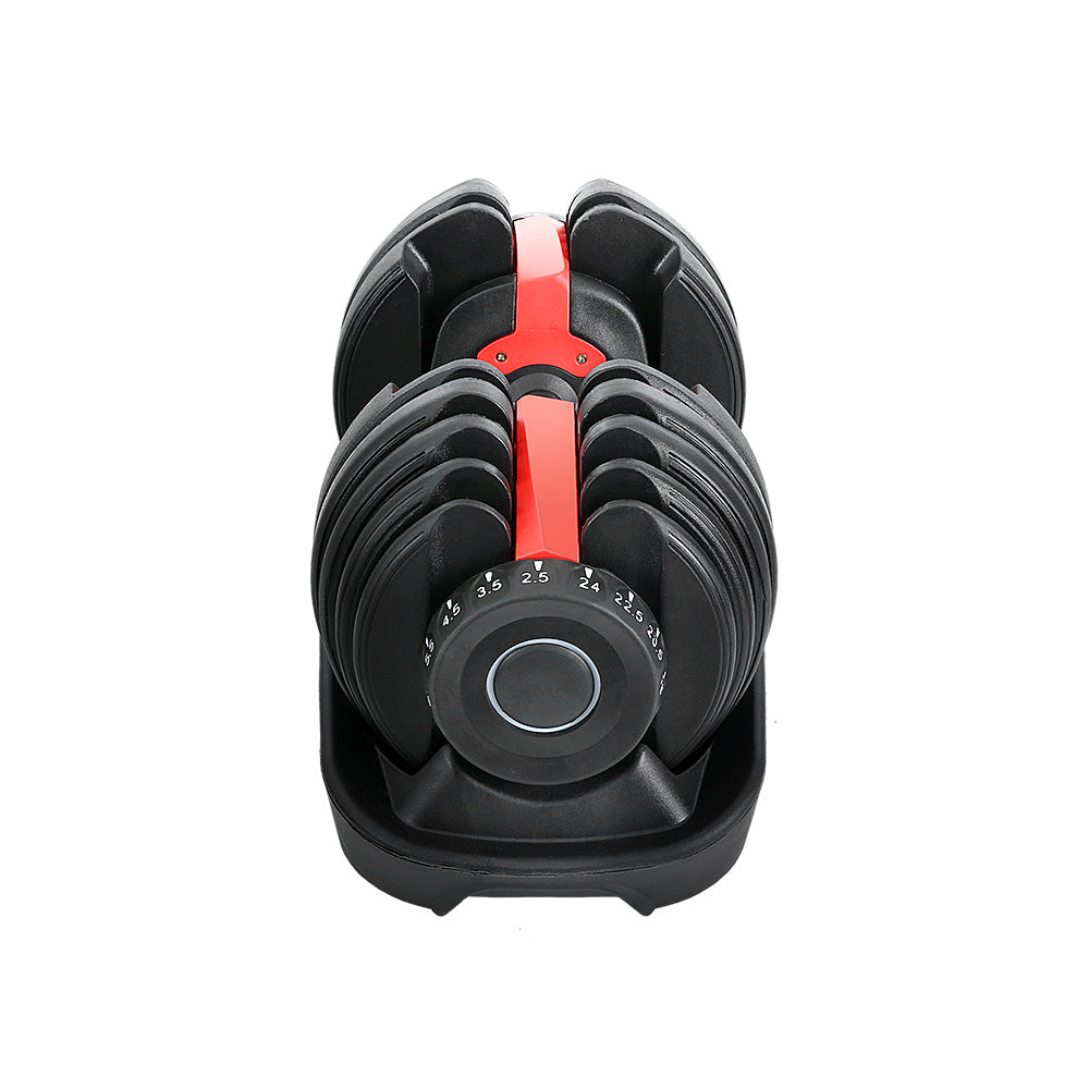 Marlook 24kg Dumbbells Adjustable Dumbbell Weight Plates Home Gym