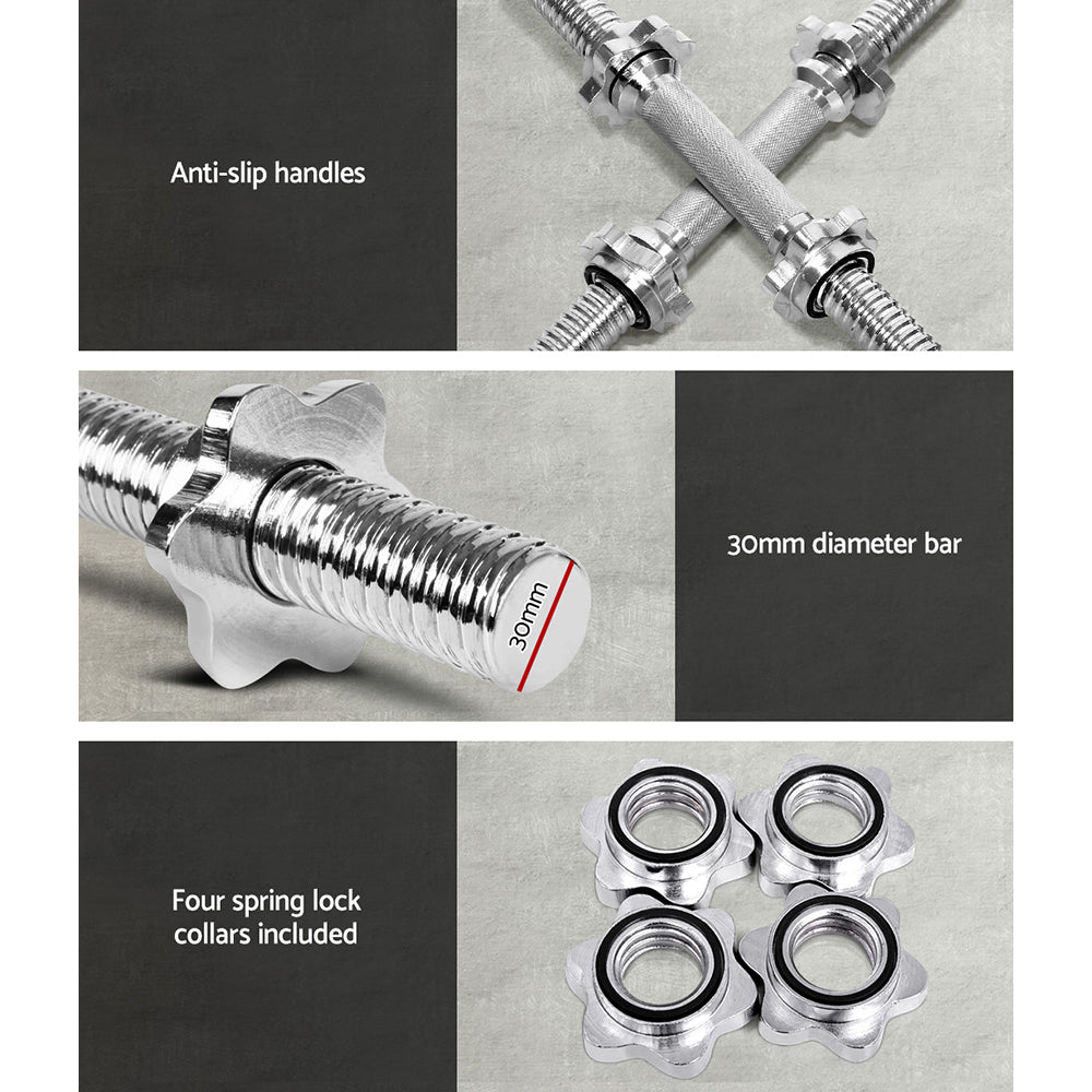 Marlook 45cm Dumbbell Bar Gym Home Exercise 150kg Capacity