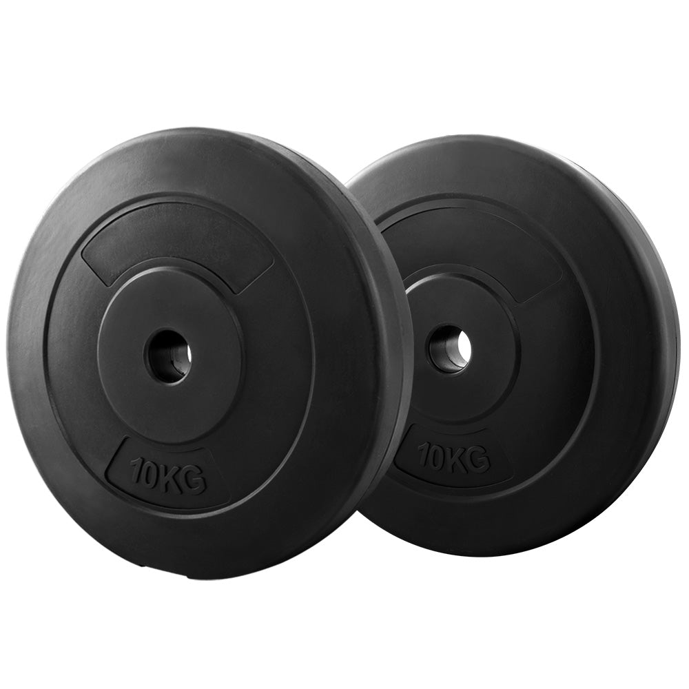 Marlook Weight Plates Standard 2X 10kg Barbell Plate Weight Lifting