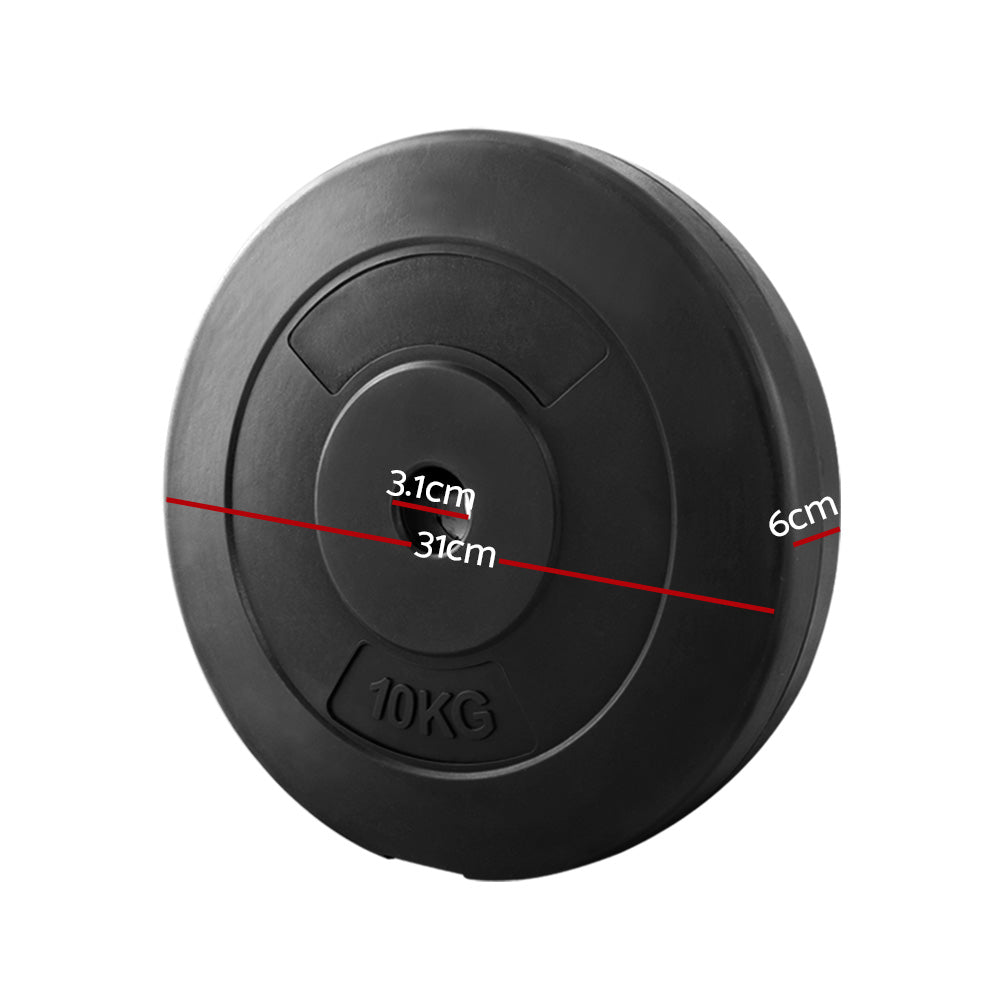 Marlook Weight Plates Standard 2X 10kg Barbell Plate Weight Lifting