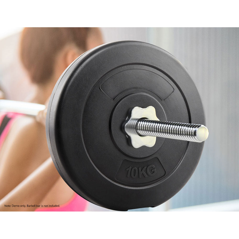 Marlook Weight Plates Standard 2X 10kg Barbell Plate Weight Lifting
