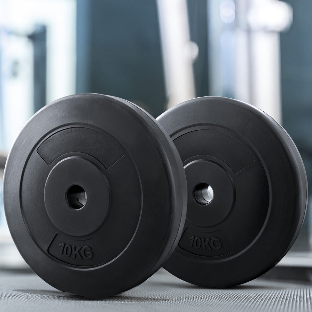 Marlook Weight Plates Standard 2X 10kg Barbell Plate Weight Lifting
