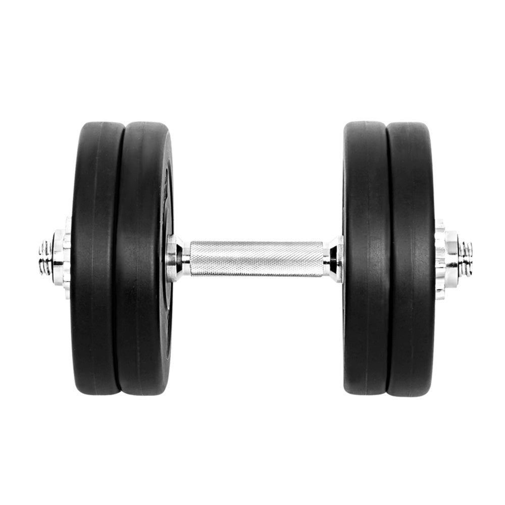 Marlook 25kg Dumbbell Set Weight Plates Dumbbells Lifting Bench
