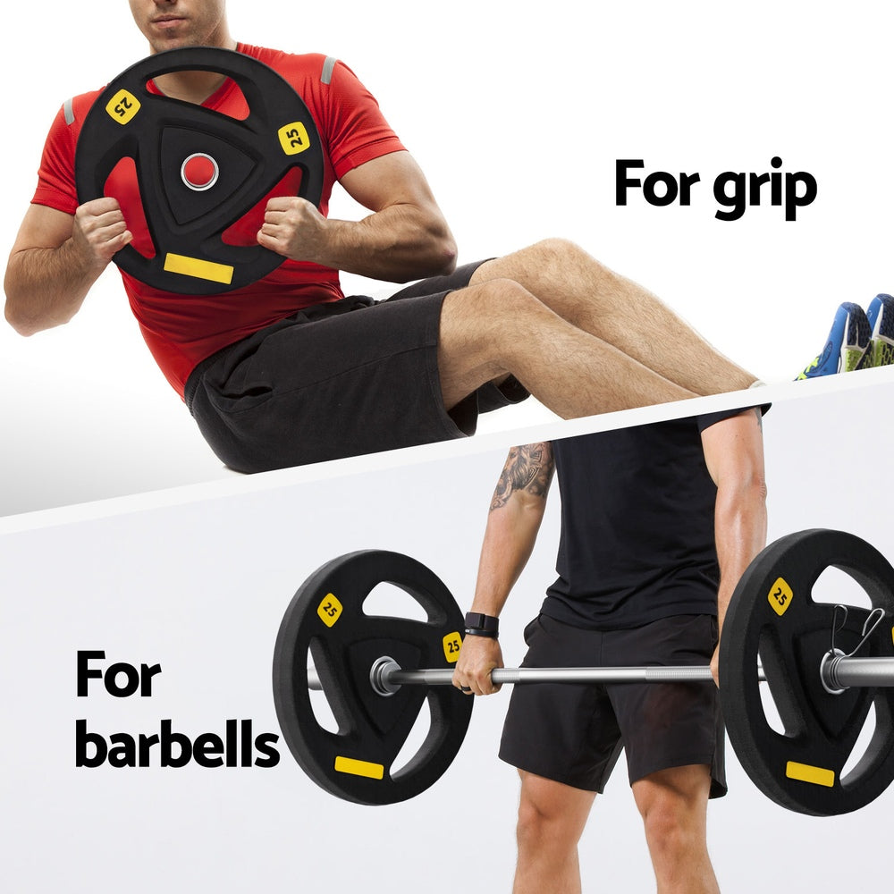 Marlook Barbells Set 56KG 120cm Dumbbells Barbells Plate Weight Lifting Home Gym Lifting