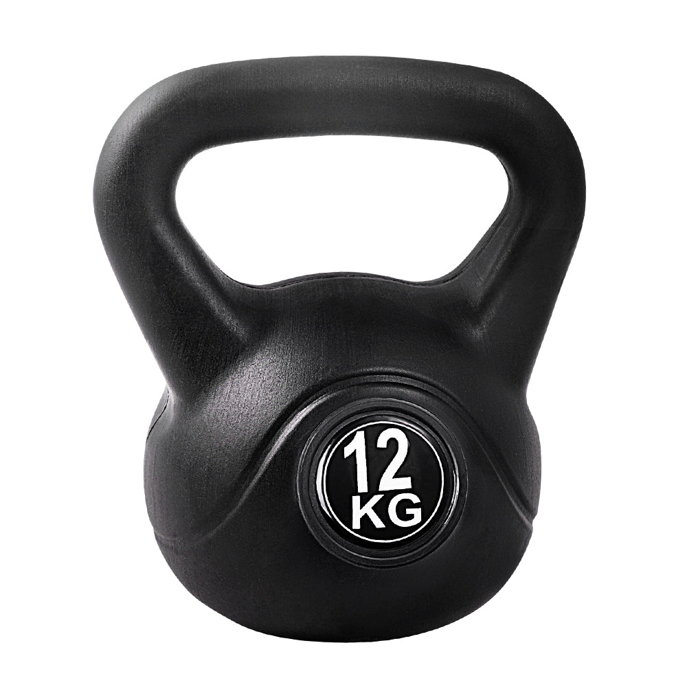 Marlook 12kg Kettlebell Set Weight Lifting Bench Dumbbells Kettle Bell Gym Home