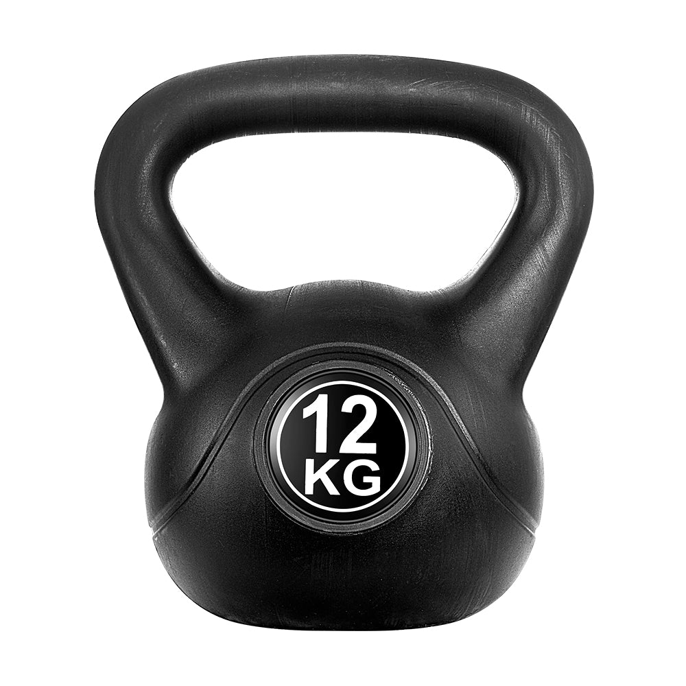 Marlook 12kg Kettlebell Set Weight Lifting Bench Dumbbells Kettle Bell Gym Home